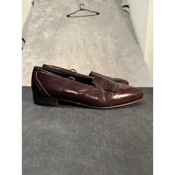 Bally Shoes Mens Size 10 W Brown Leather Loafers Kiltie Brogue Made Italy main image 6